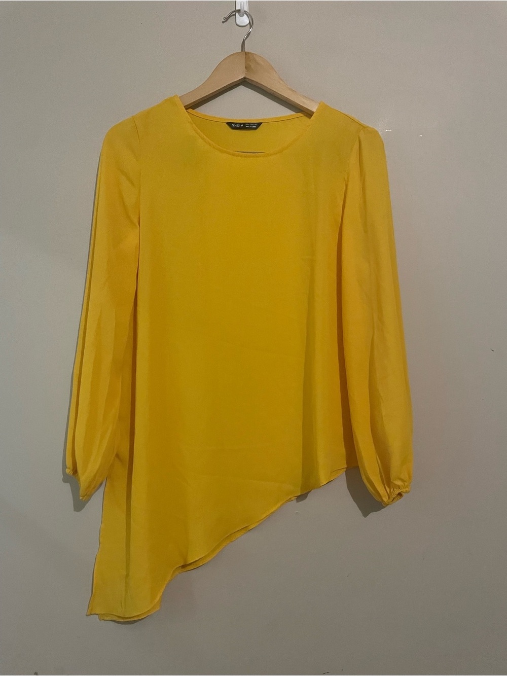 ⚠️ SHEIN | Yellow Asymmetric Long Sleeve
